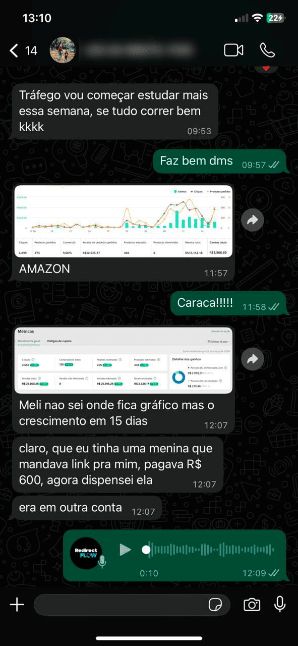 Depoimento de aluno Redirect Flow