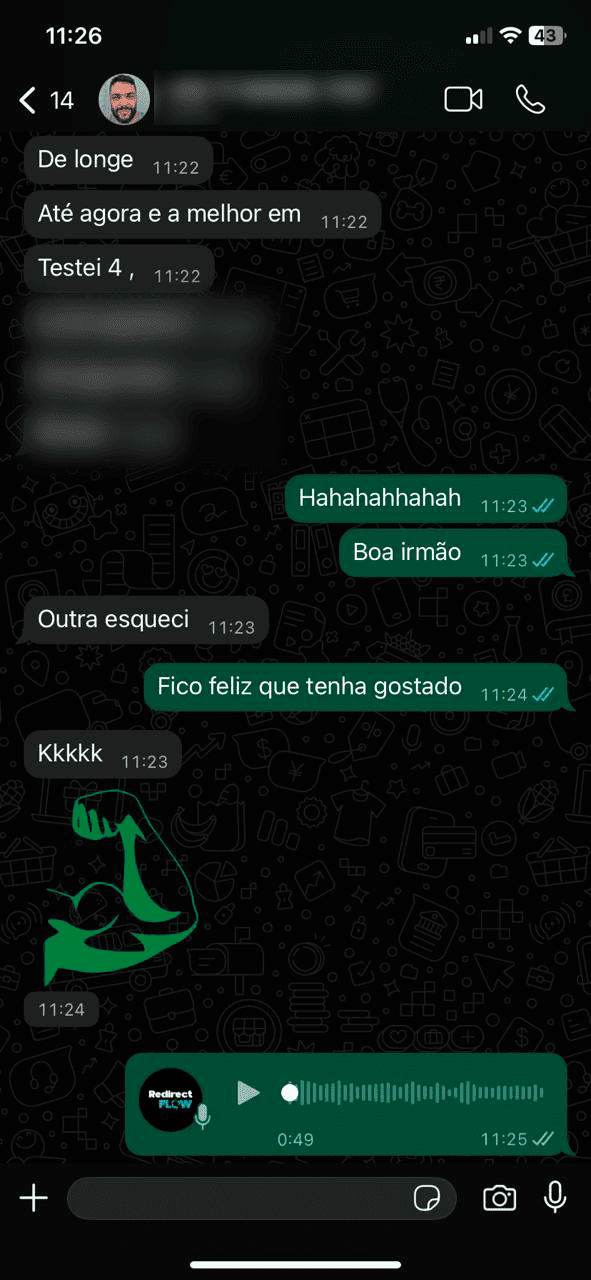 Depoimento de aluno Redirect Flow